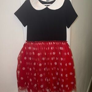 Taylor Joelle! Black and Red Polka Dot Dress with White Collar. Minnie Mouse